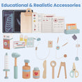 Load image into Gallery viewer, Joylike 15PCS Wooden Doctor Kits Dr Pretend Playset for Kids Ages 1-3 3-5 6-8 - Joylike