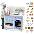 Load image into Gallery viewer, Joylike 32Pcs Wooden Kitchen Playset, Toddler Play Kitchen with Accessories Cutting Food Set, Stove & Water Sink - Joylike