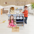 Load image into Gallery viewer, Joylike 32Pcs Wooden Kitchen Playset, Toddler Play Kitchen with Accessories Cutting Food Set, Stove & Water Sink - Joylike