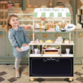 Load image into Gallery viewer, Joylike 37 PCS Wooden Coffee Shop Play Set, Pretend Grocery Store, Realistic Bakery Shop Sessert Stand with Toy Foods - Joylike