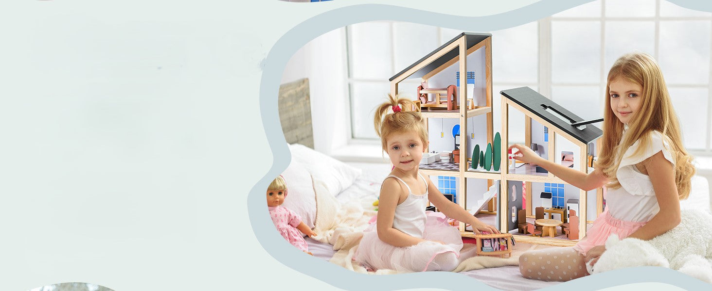 Joylike Wooden Dollhouse