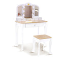 Load image into Gallery viewer, Joylike Girls Vanity set with mirror,wooden dressing table,Pretend play vanity table and chair set - Joylike
