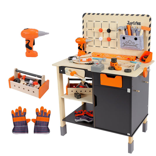 Joylike Kids Tool Set - Premium Wooden Toddler Tool Bench with Tools - Joylike